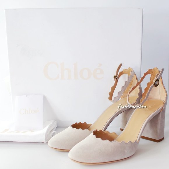 New CHLOE Scalloped d'Orsay Pumps - Picture 1 of 11